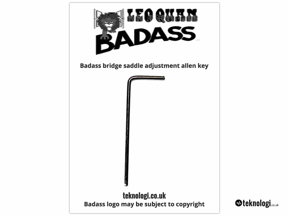 Badass Bass Bridge Saddle Adjustment Allen Key
